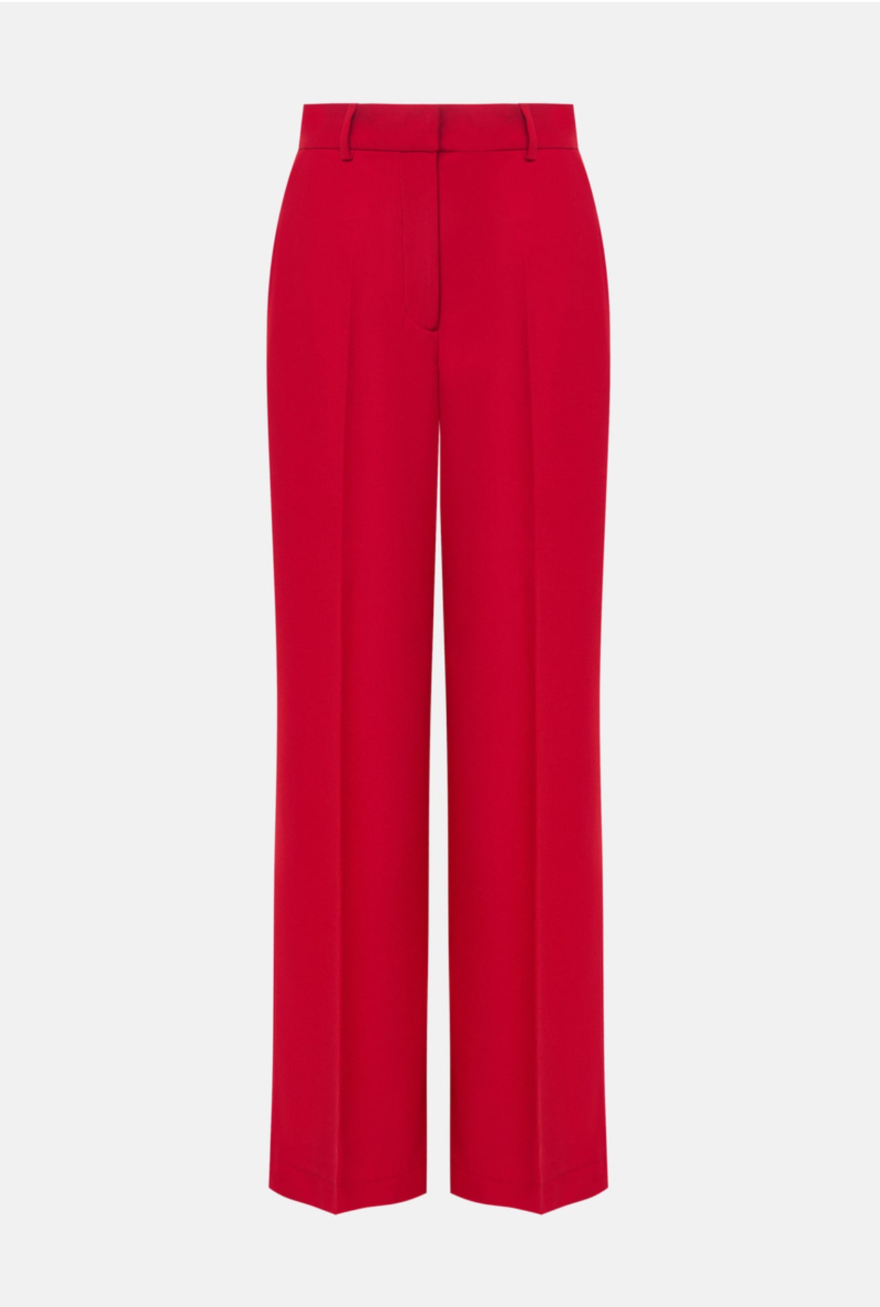 Red Straight Fit Tailored Trousers