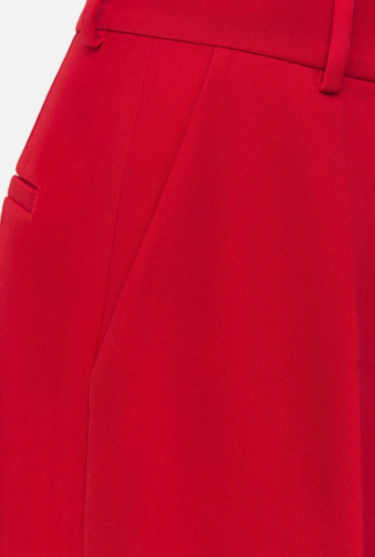 Red Straight Fit Tailored Trousers