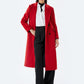 Red Woollen Double Breasted Overcoat