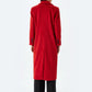 Red Woollen Double Breasted Overcoat