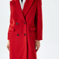 Red Woollen Double Breasted Overcoat