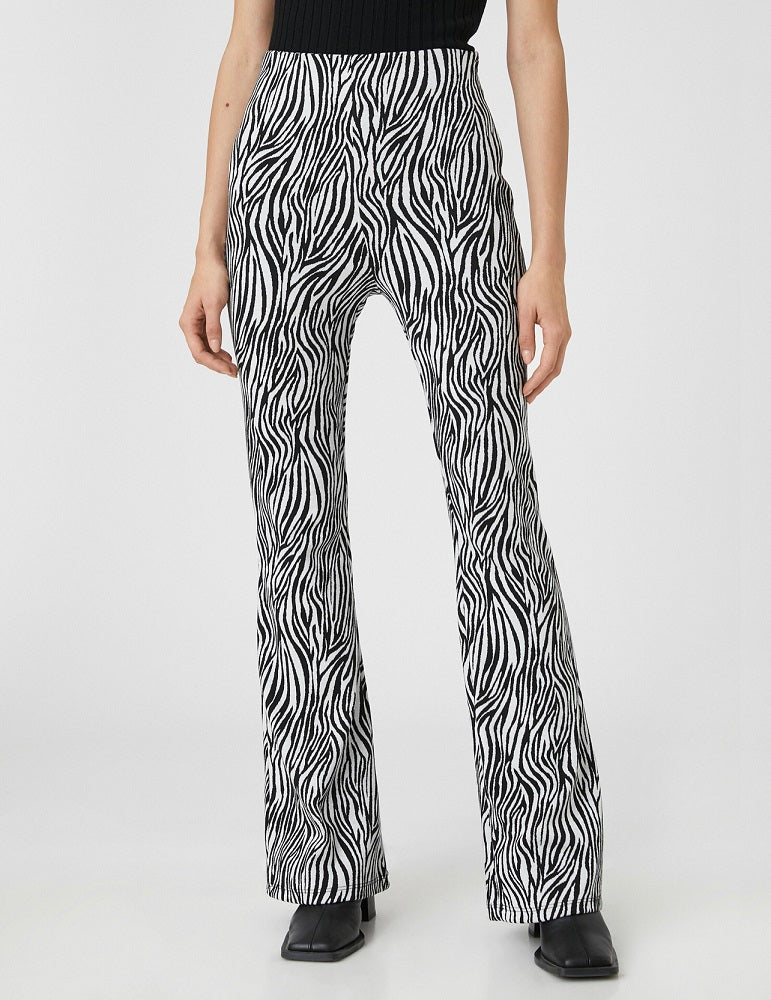 Sharley Zebra Flared Trouser