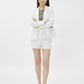 Stellar White Blazer & Shorts Set