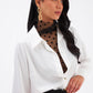 White Button-Up Long Sleeve Shirt