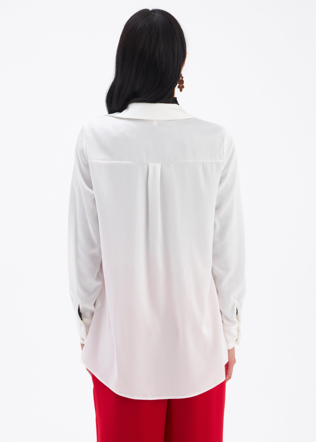 White Button-Up Long Sleeve Shirt