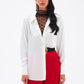 White Button-Up Long Sleeve Shirt