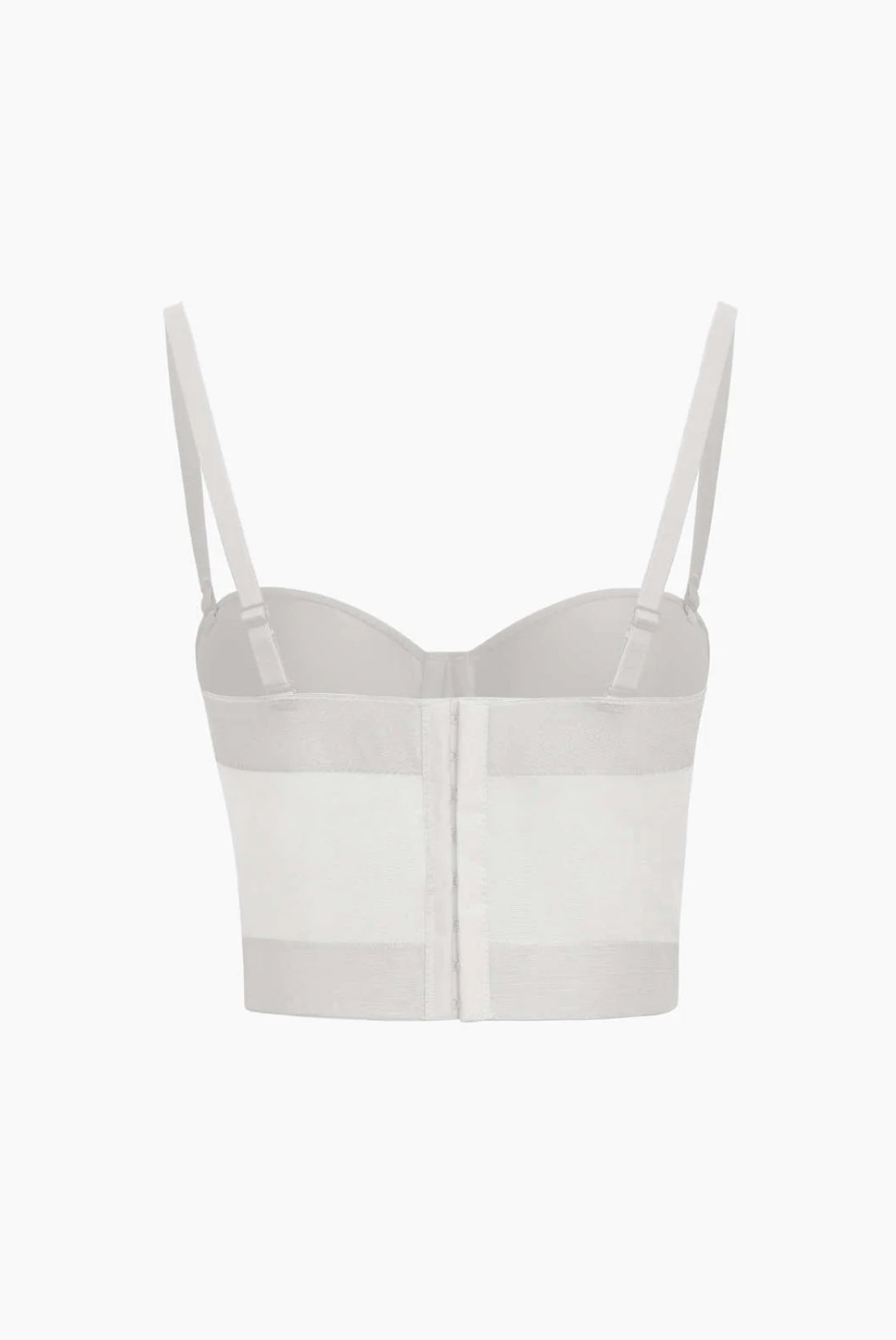 White Mesh Underwire Corset Top