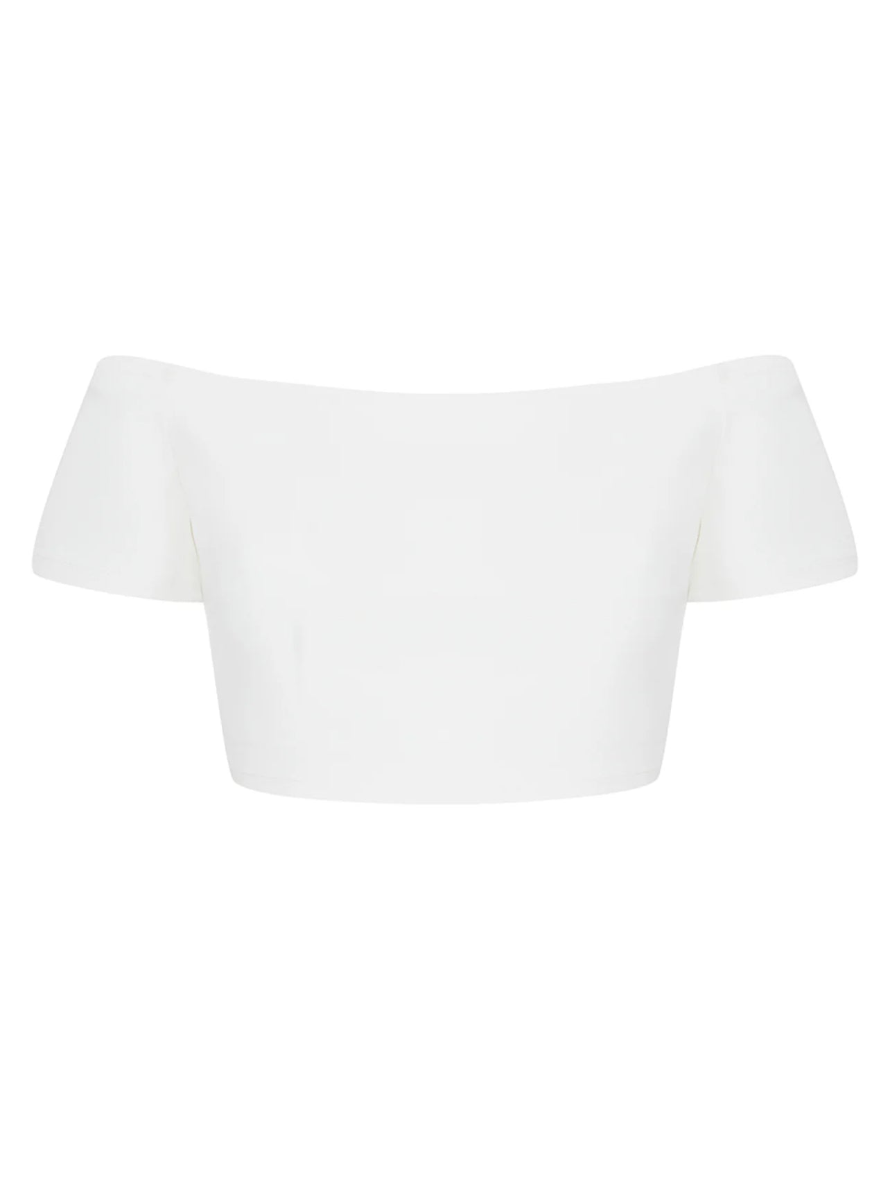 White Off- Shoulder Crop Top