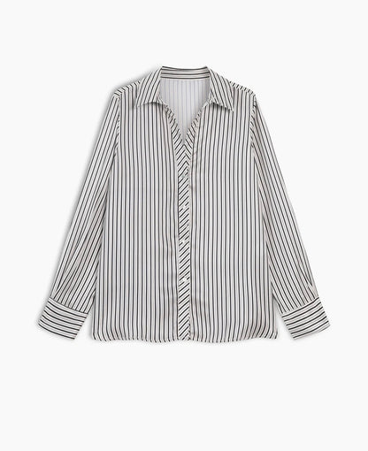 White Pinstriped Buttoned Shirt