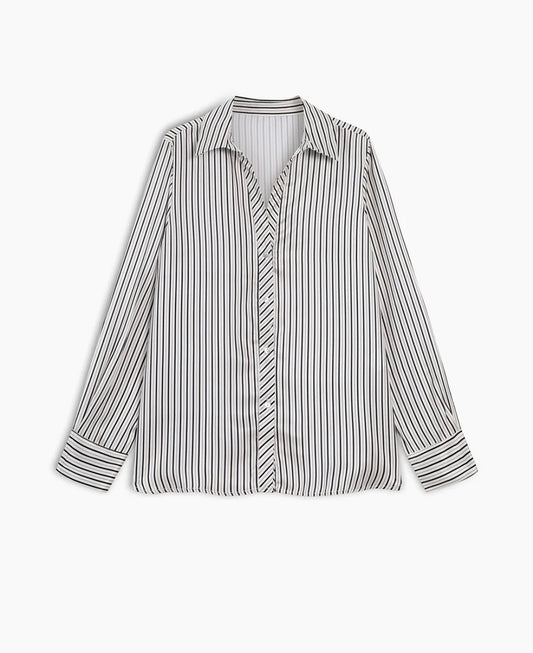 White Pinstriped Buttoned Shirt