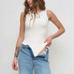 White Racerback Sleeveless Bodysuit