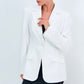 White Single Breasted Fitted Blazer