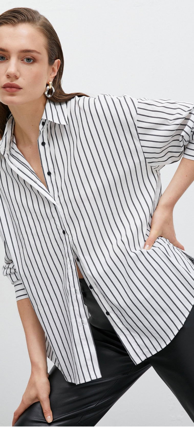 White Striped Cotton Shirt