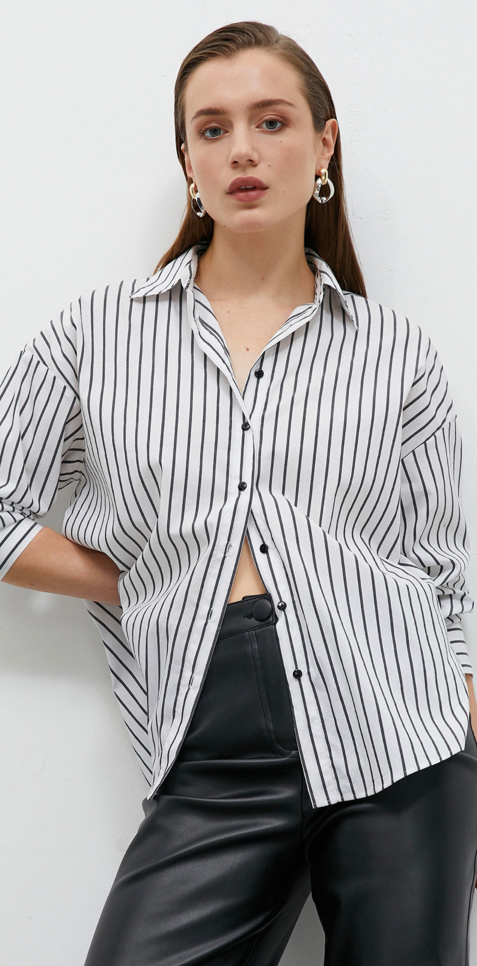 White Striped Cotton Shirt