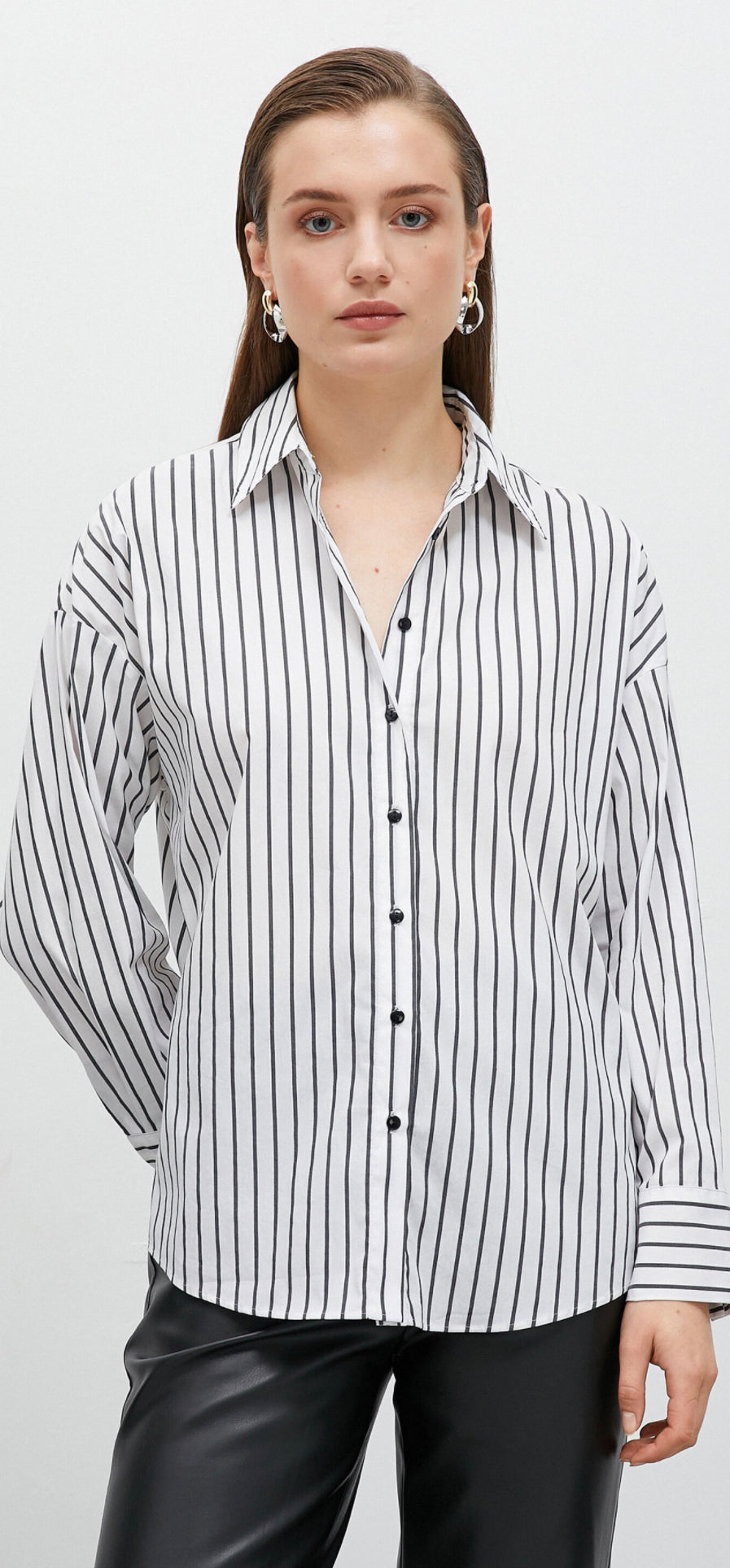 White Striped Cotton Shirt