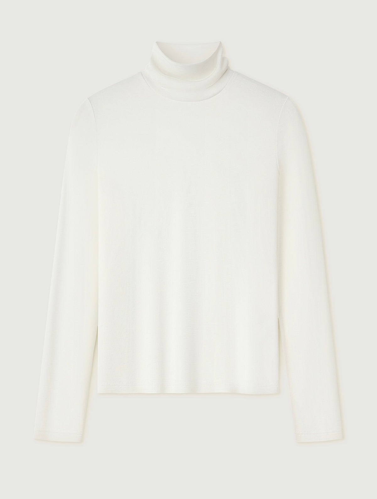 White Woollen Turtleneck Sweater