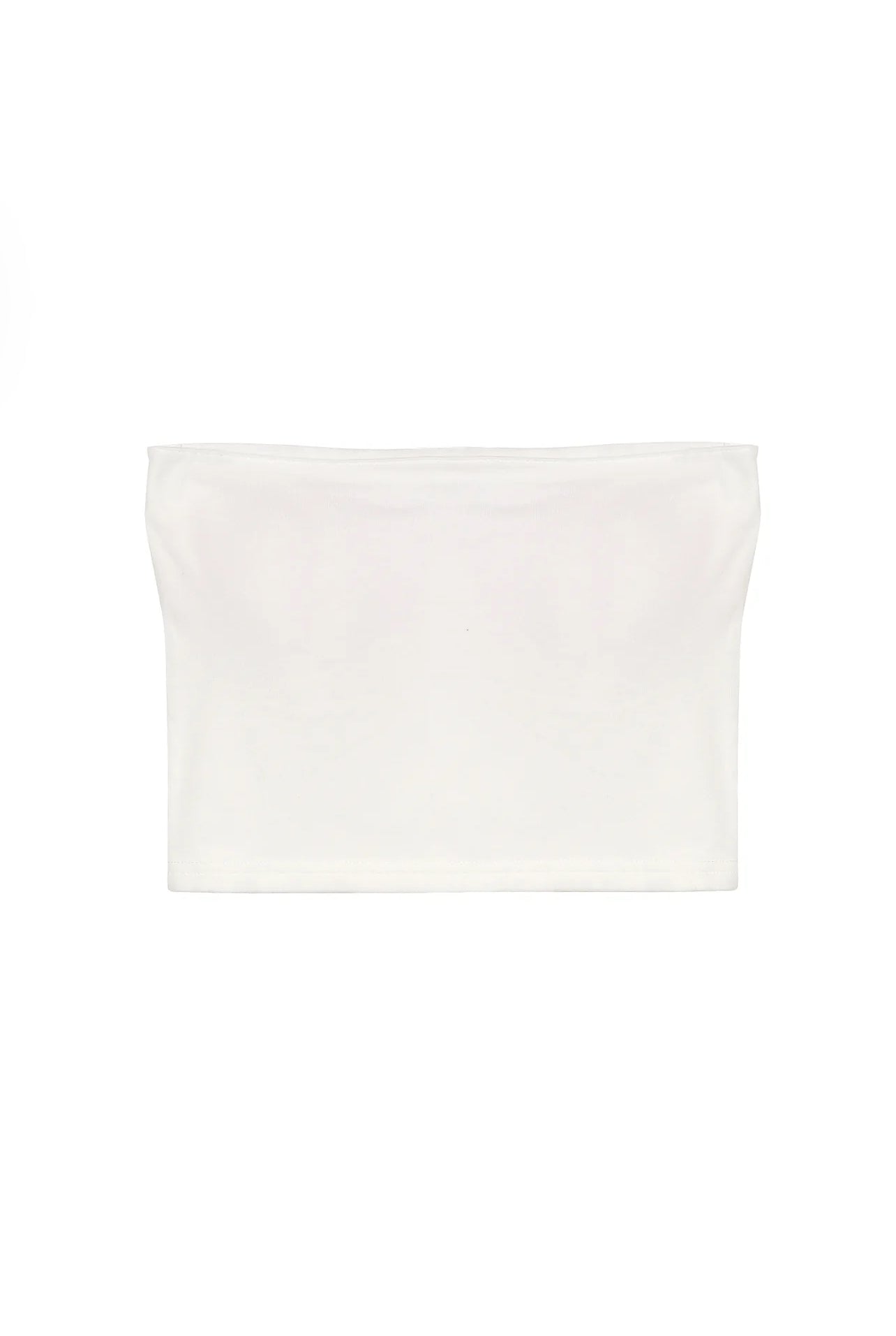 White Slim Fit Tube Top