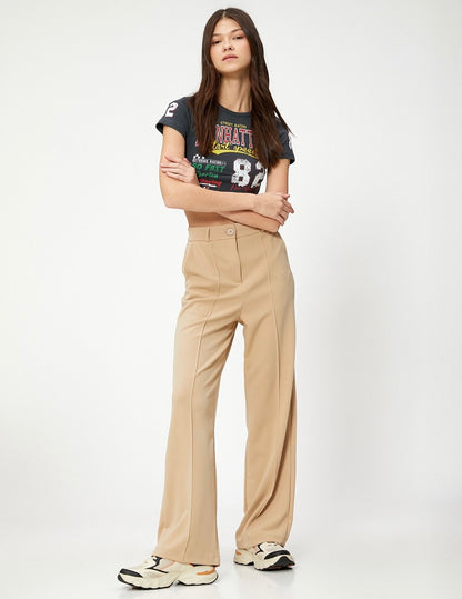 Wild Apricot Wide Leg Trouser
