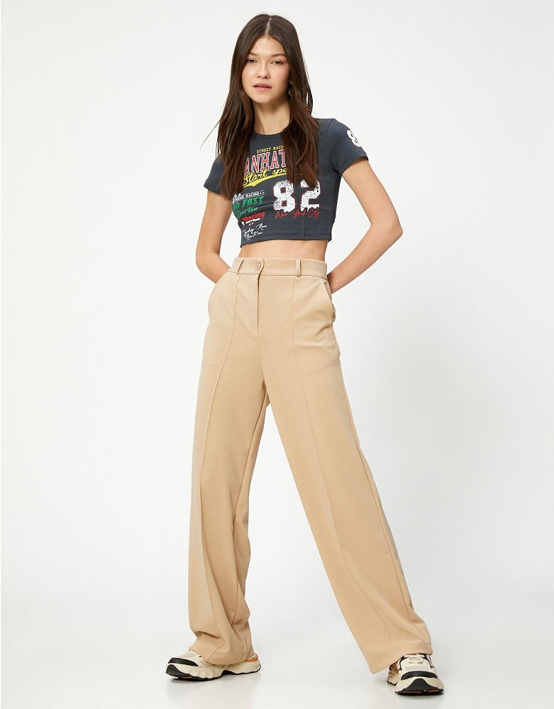 Wild Apricot Wide Leg Trouser