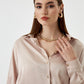 Wilma Beige Champagne Satin Shirt