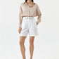 Wilma Beige Champagne Satin Shirt