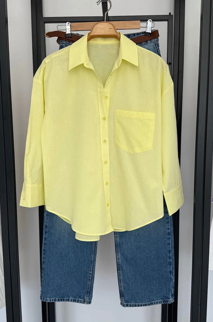 Yellow Shirt & Denim Co-ord Set