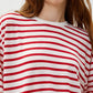 Berry Red & White Striped Tshirt