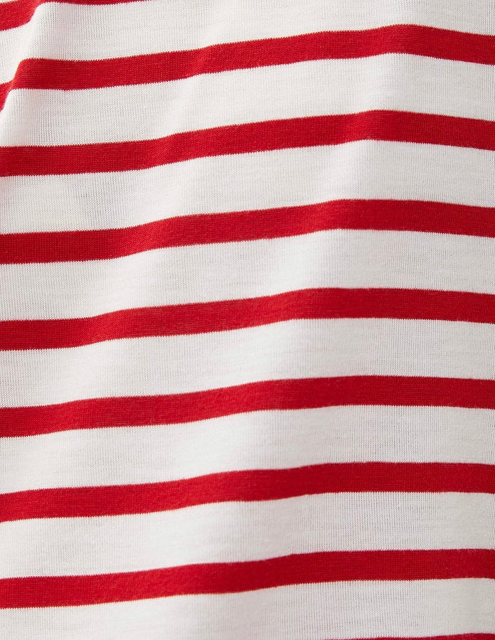 Berry Red & White Striped Tshirt