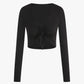 black-full-sleeves-drawstring-crop-top