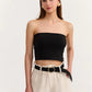 Black Slim Fit Tube Top