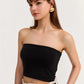 Black Slim Fit Tube Top