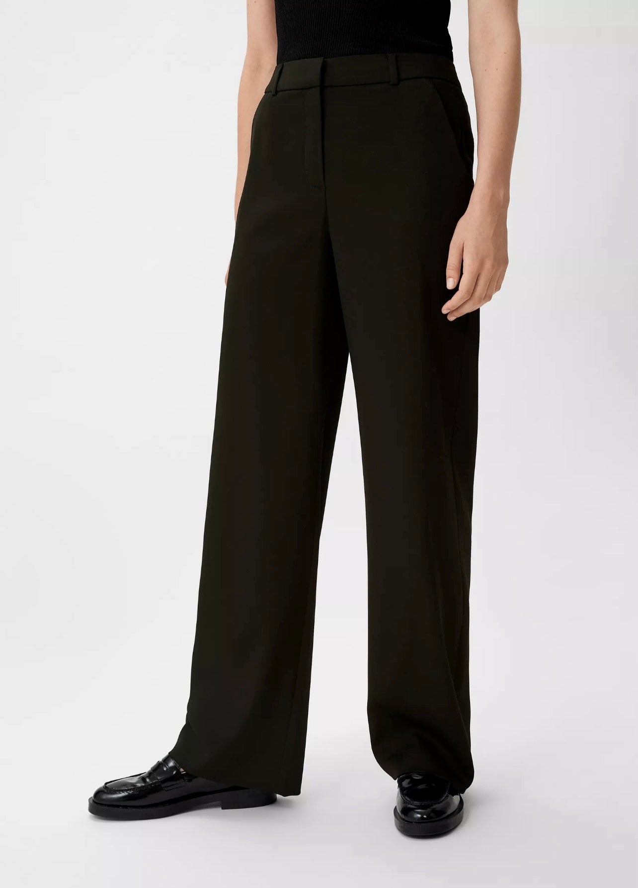 black-straight-fit-twill-trouser