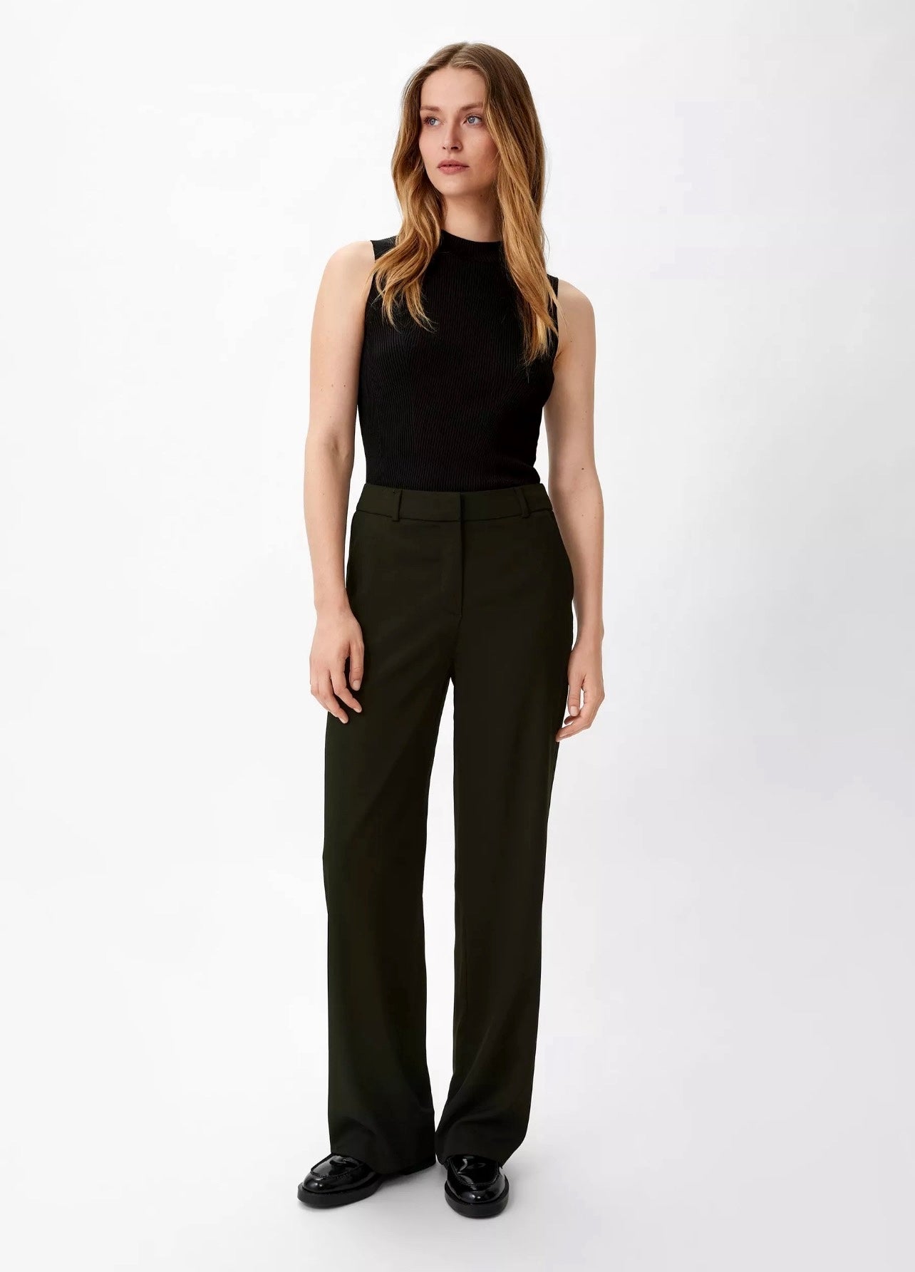 black-straight-fit-twill-trouser