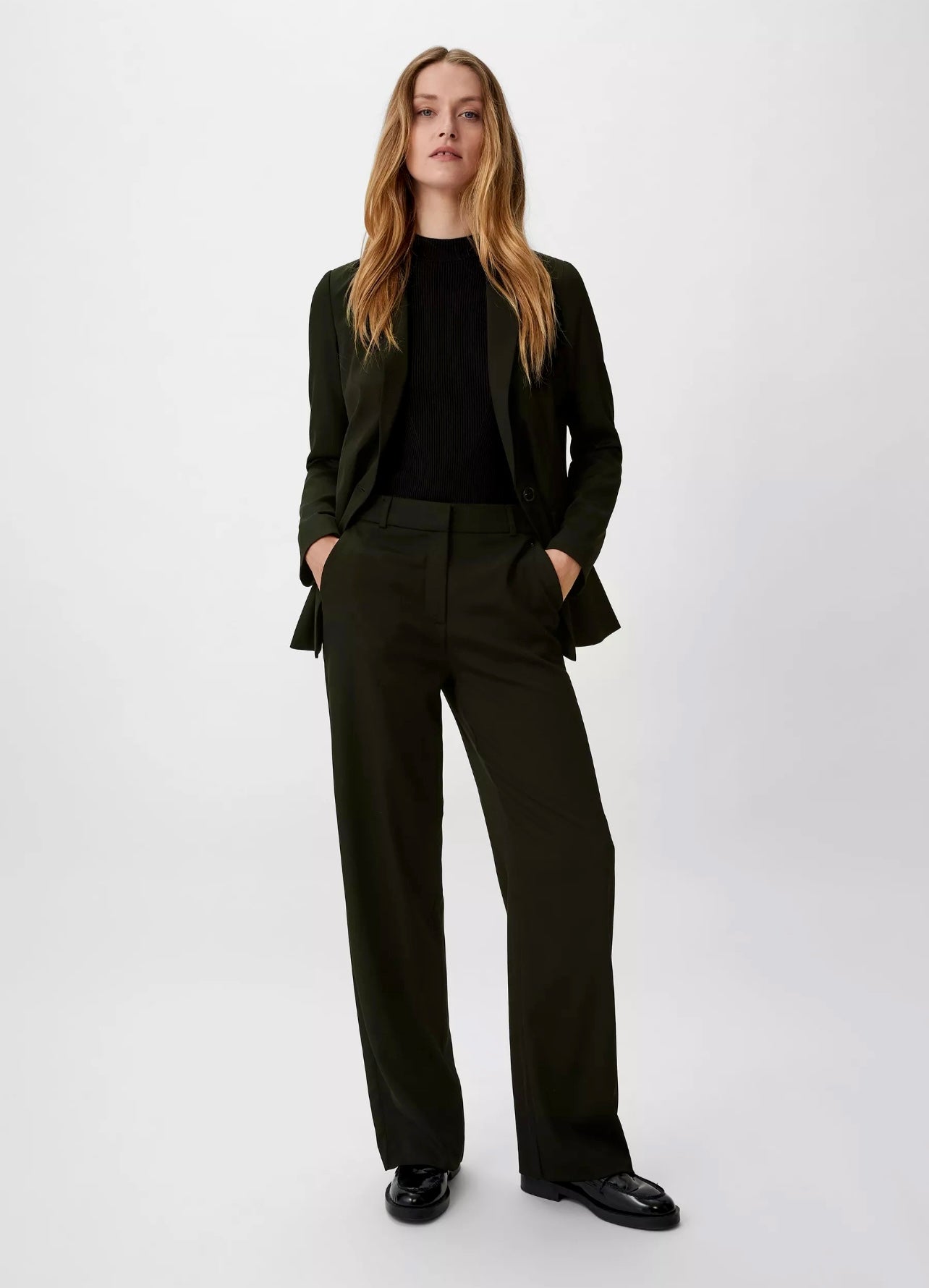 black-straight-fit-twill-trouser