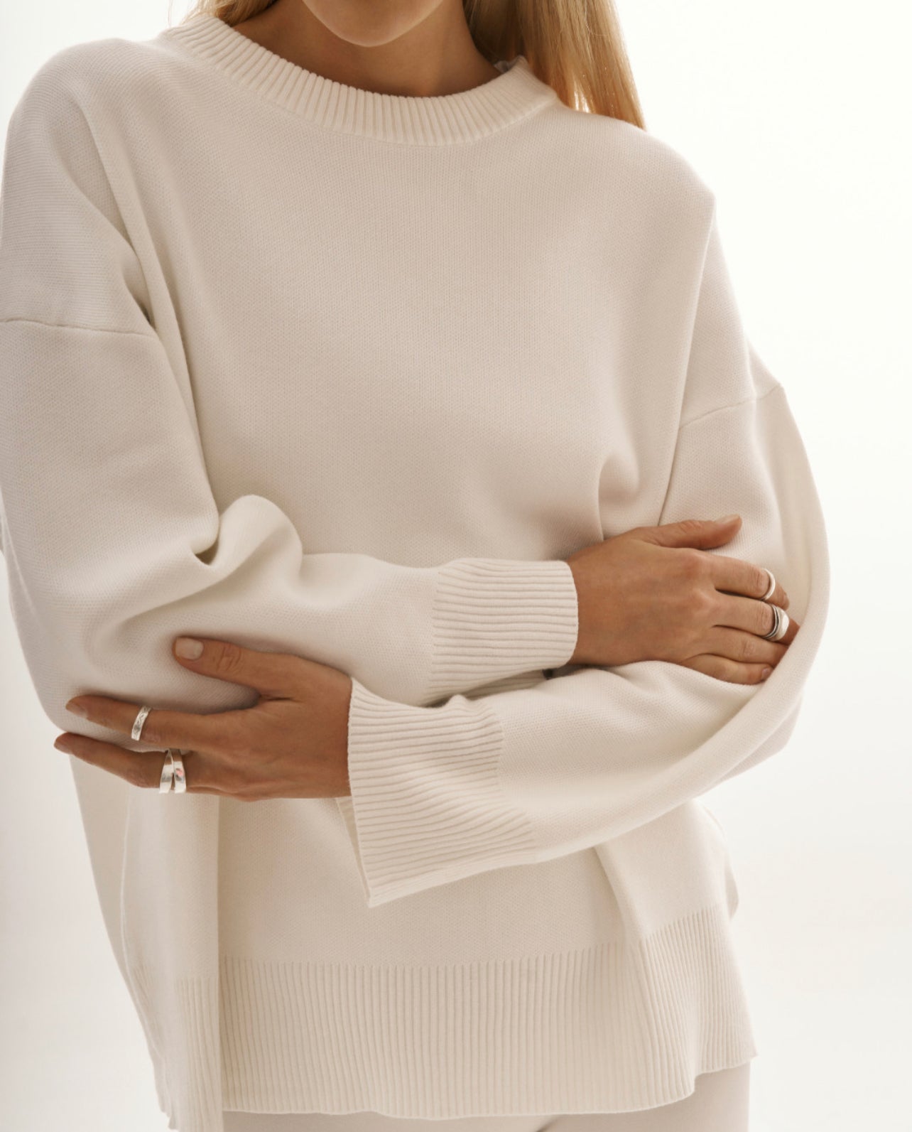 Coras White Knitted Sweater