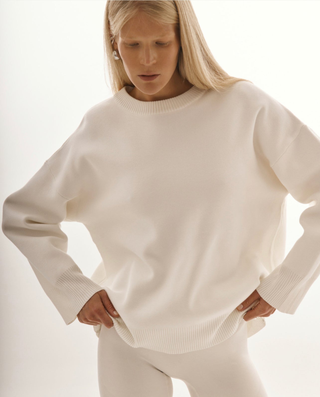 Coras White Knitted Sweater