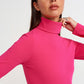 dark-pink-turtleneck-top-cotton-full-sleeves-top-slim-fit-polo-neck-top-casual-wear -top