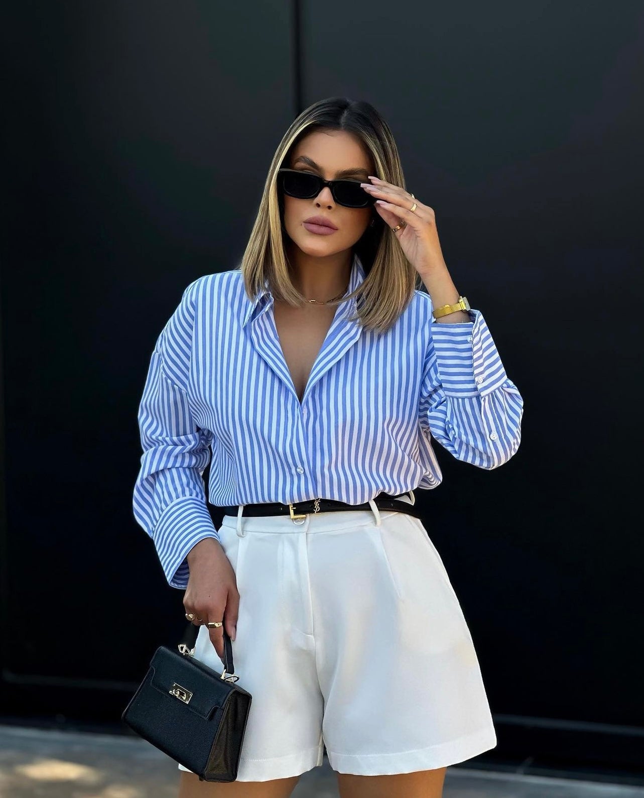 Eloise Light Blue Striped Shirt