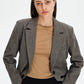 Elyssa Buttoned Charcoal Grey Blazer