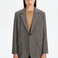 Elyssa Buttoned Charcoal Grey Blazer