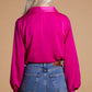 Fuchsia Buttoned Silk Shirt