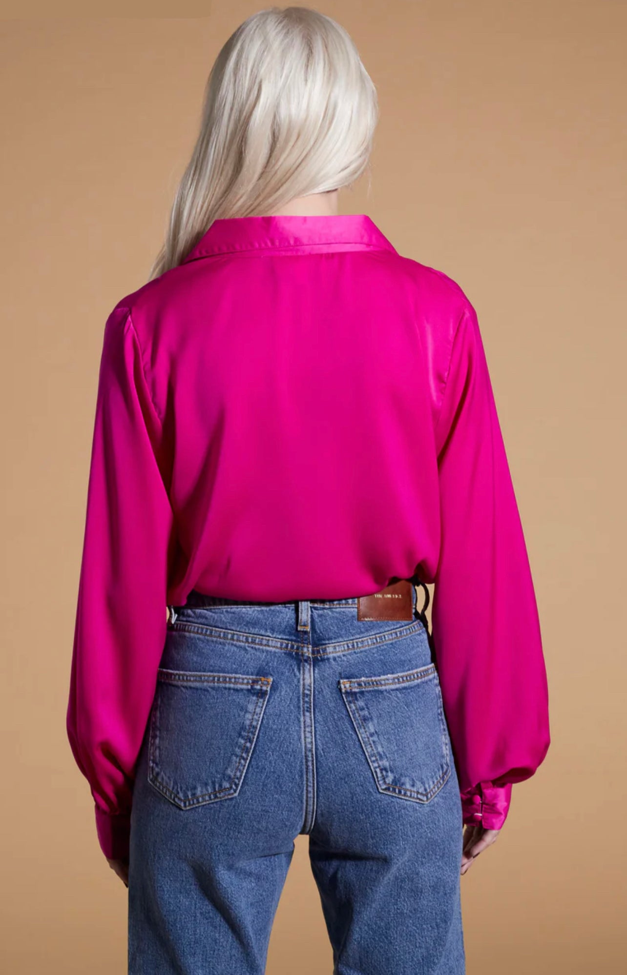 Fuchsia Buttoned Silk Shirt