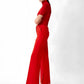 hot-red-slit-hem-flared-trouser