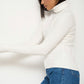 Ivory White Polo-neck Sweater