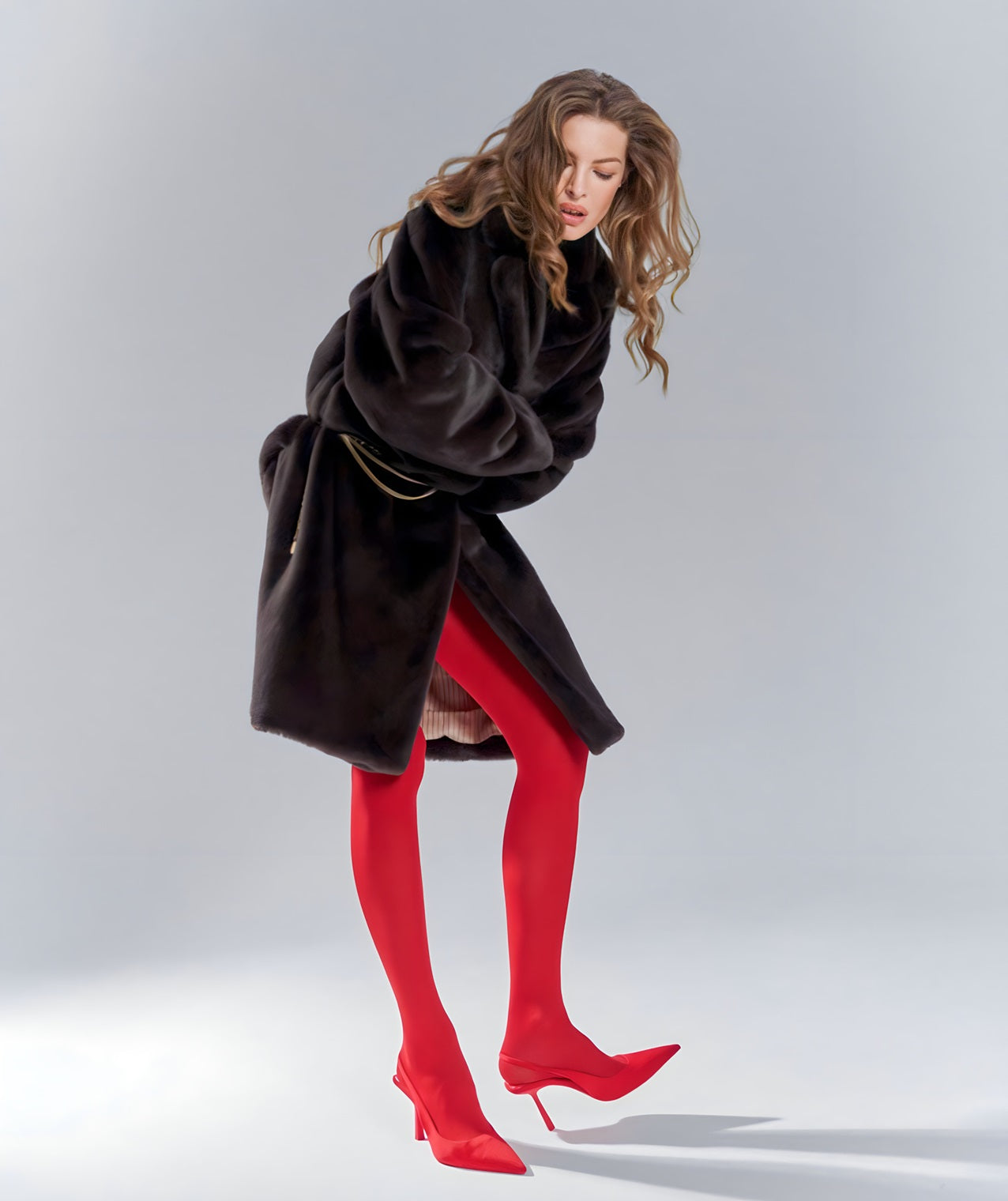 Red Second Skin Fleece Stockings