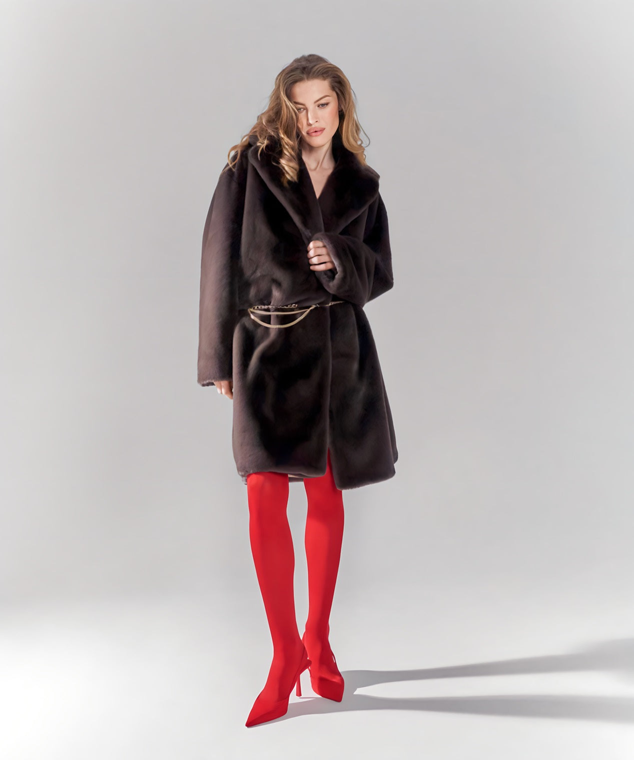 Red Second Skin Fleece Stockings