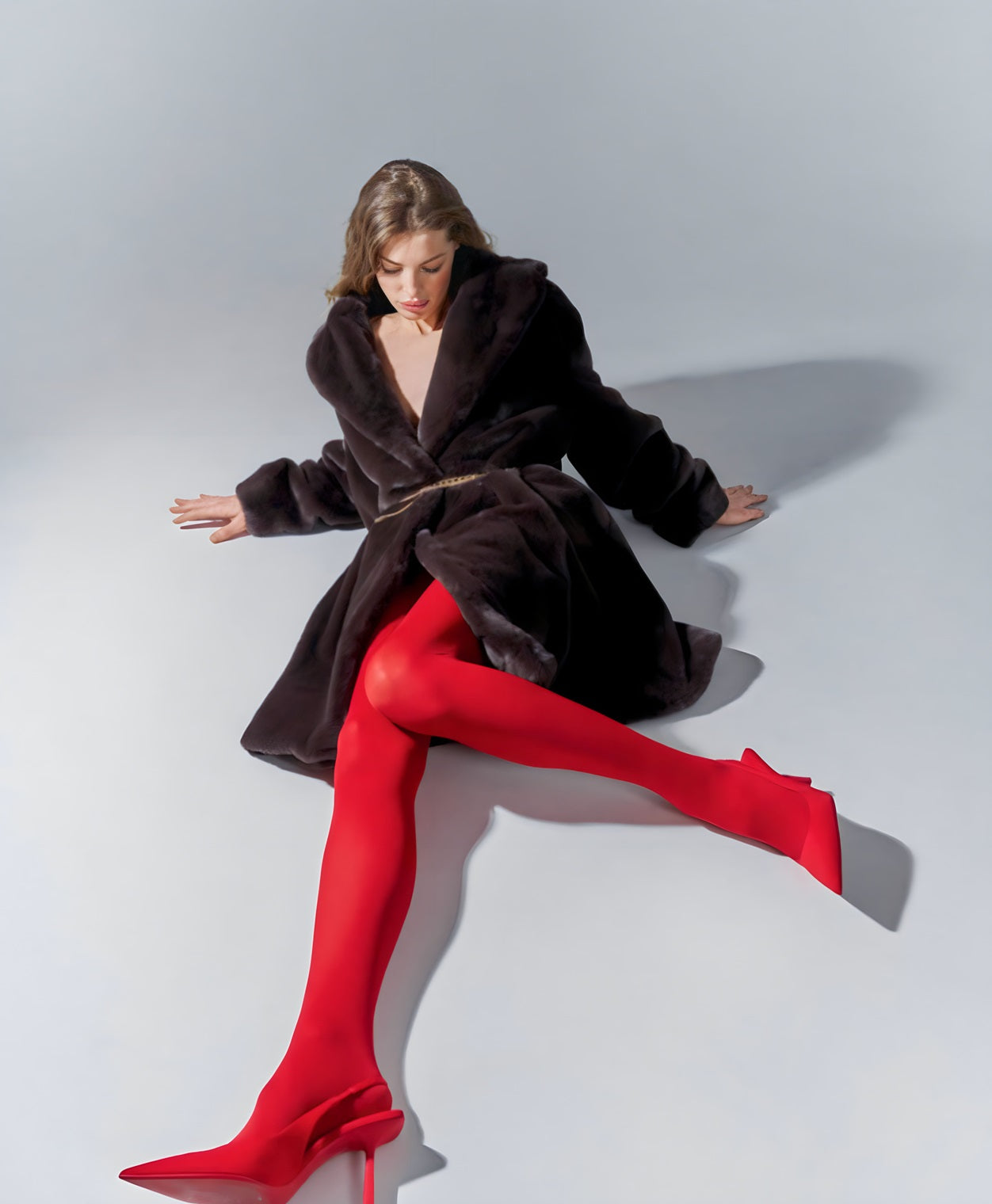 Red Second Skin Fleece Stockings