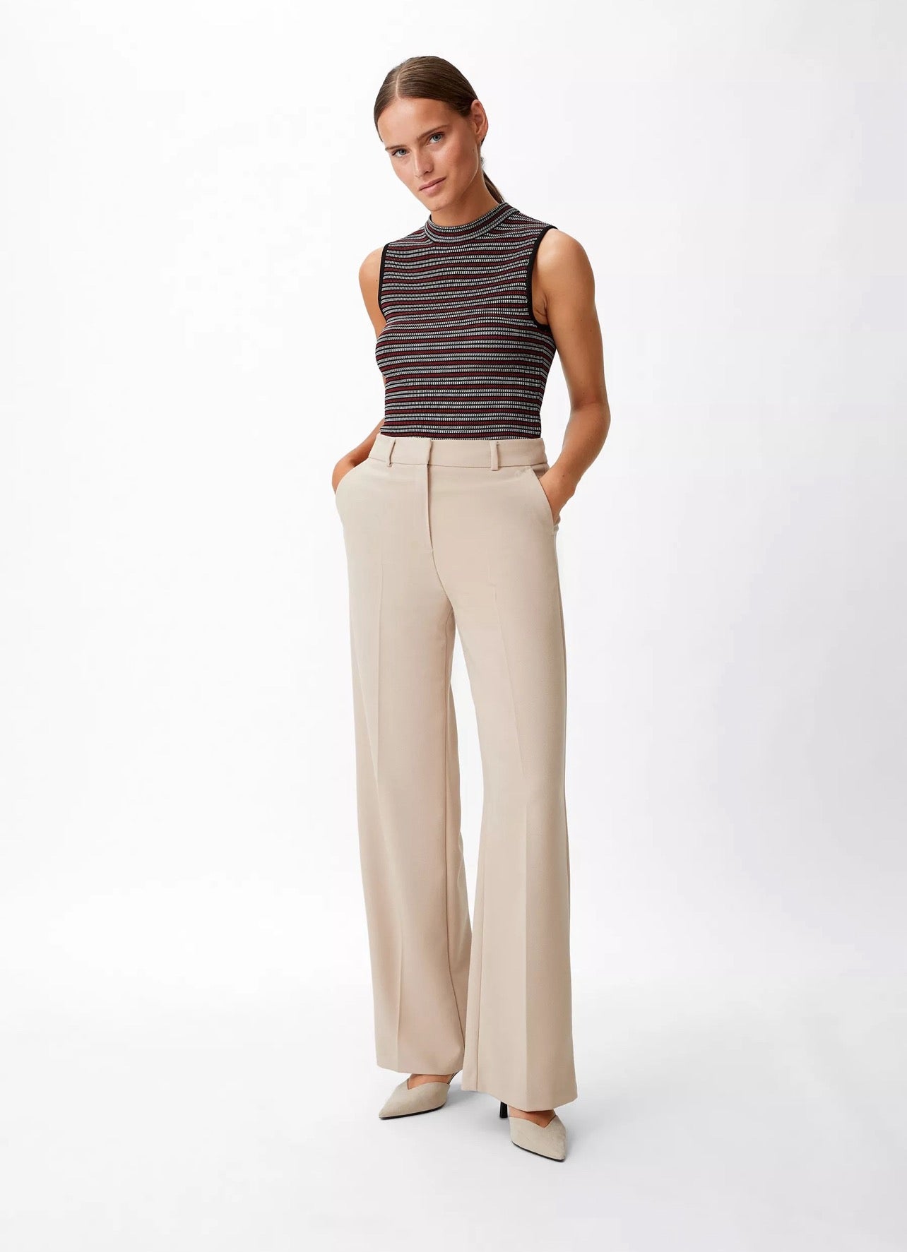 light-beige-straight-fit-twill-trouser