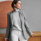 Light Grey Woolen Single Breasted Coat