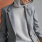 Light Grey Woolen Single Breasted Coat